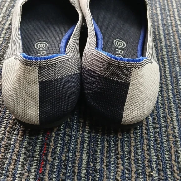 Rothy's Round / Cap Toe Flats Navy/cream Size 11 - Picture 6 of 7